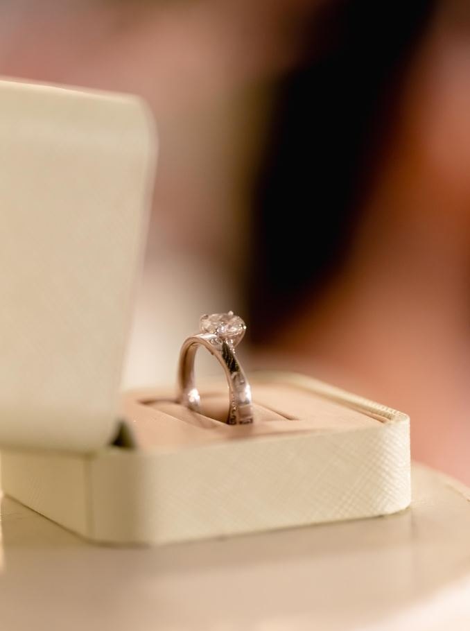 Wedding ring in its box, Dubai wedding photography